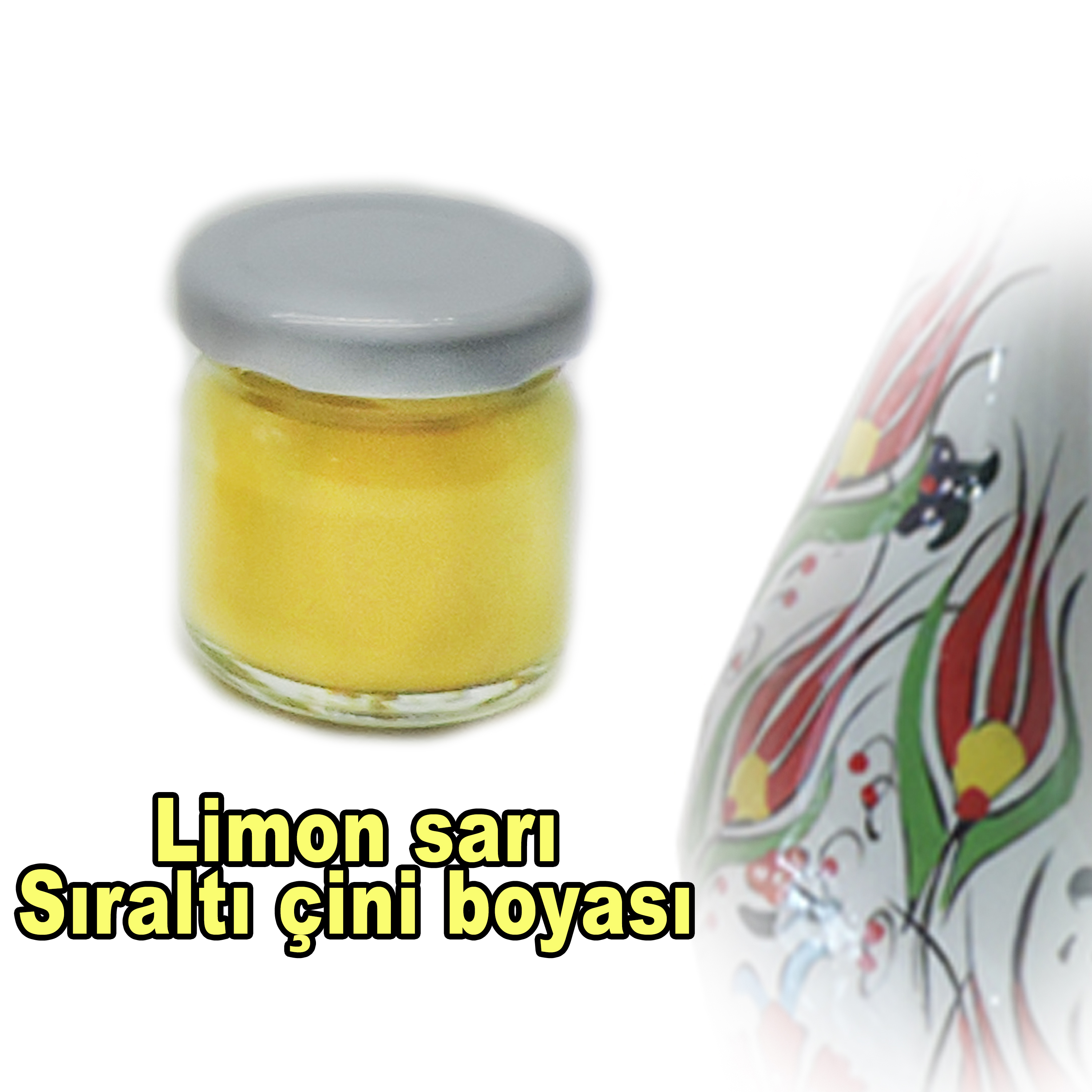 çini boyası limon sarı